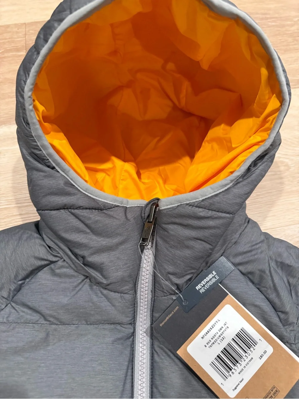 THE NORTH FACE REVERSIBLE NORTH DOWN HOODED JACKET BOYS'